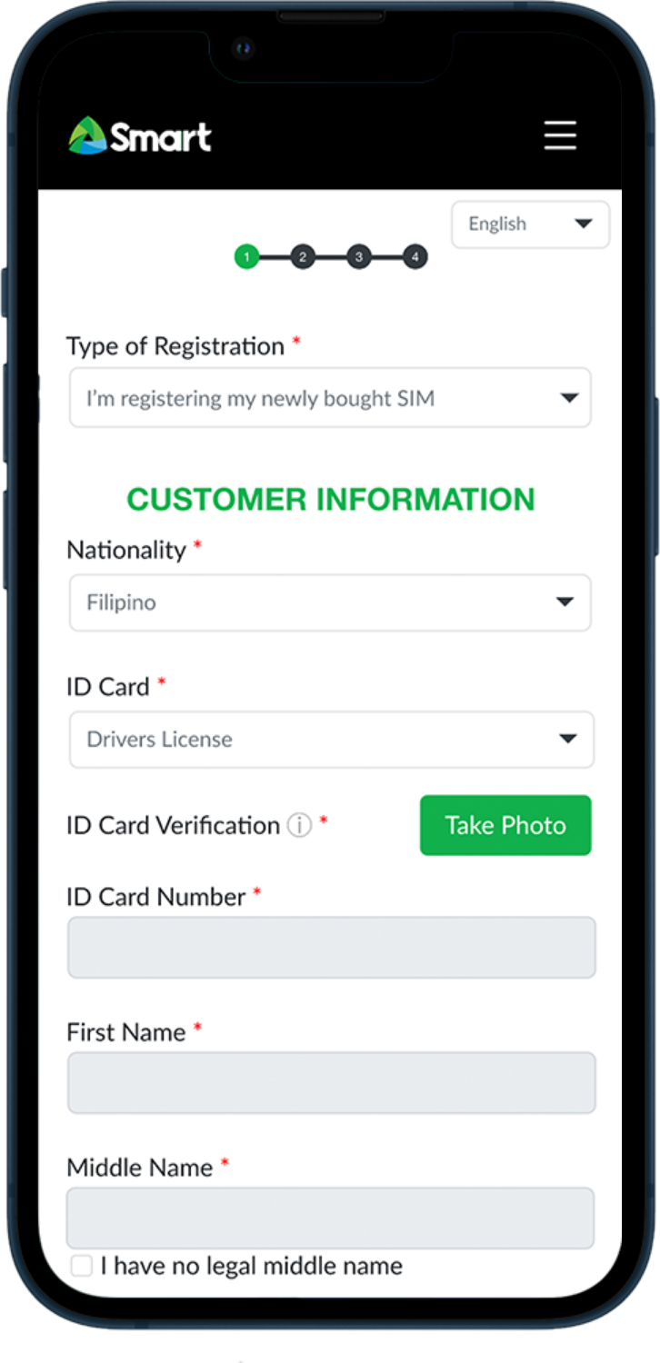 smart sim registration form